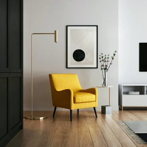 Sillón individual mostaza (producto de muestra)