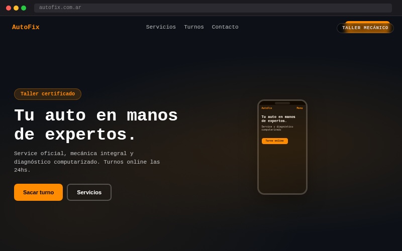 Diseño web para taller mecánico AutoFix en La Matanza — ejemplo de página web profesional para talleres en Argentina