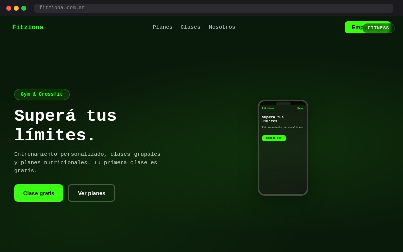Diseño web para gimnasio FitZona en Palermo, Buenos Aires — ejemplo de página web profesional para gimnasios y fitness